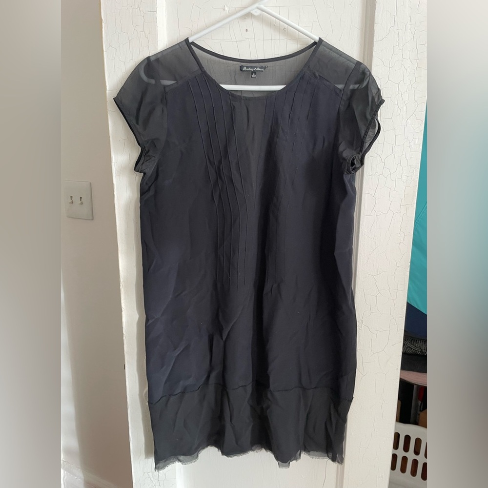 Madewell Black Dress S 100% silk